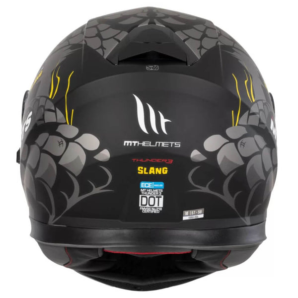 MT Thunder 3 Slang A2 Full Face Helmet Matte Grey Laguna Direct