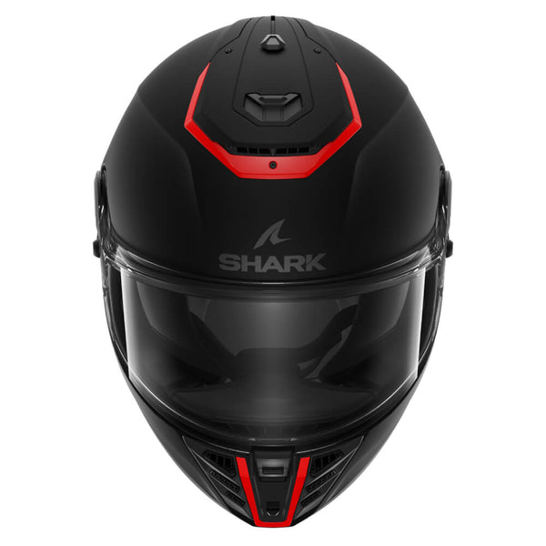 Shark Spartan RS Helmet Blank Matt Black Red Laguna Direct