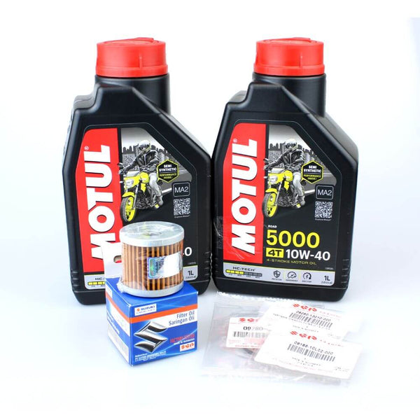 SUZUKI GSXR 750 (2004-2005 K4/K5) Service Kit – K&N Oil Filter & Motul 5000 Oil