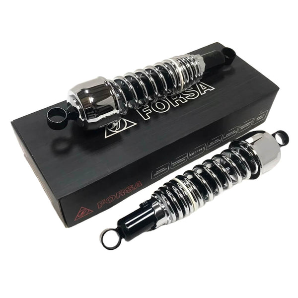 Forsa Twin Shock Type 1 Black / Chrome 335mm - Dual Spring | Laguna Direct