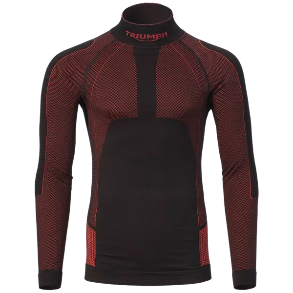 Triumph Merino Wool Motorcycle Base Layer Top Red/Black | Laguna Direct
