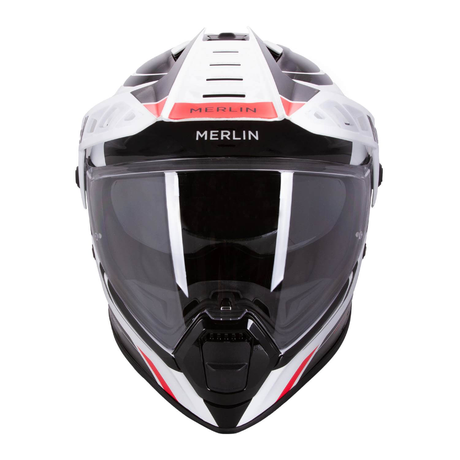 Merlin Red Merlin Torres Adventure Full Face Helmet Block White / Red – Laguna Direct