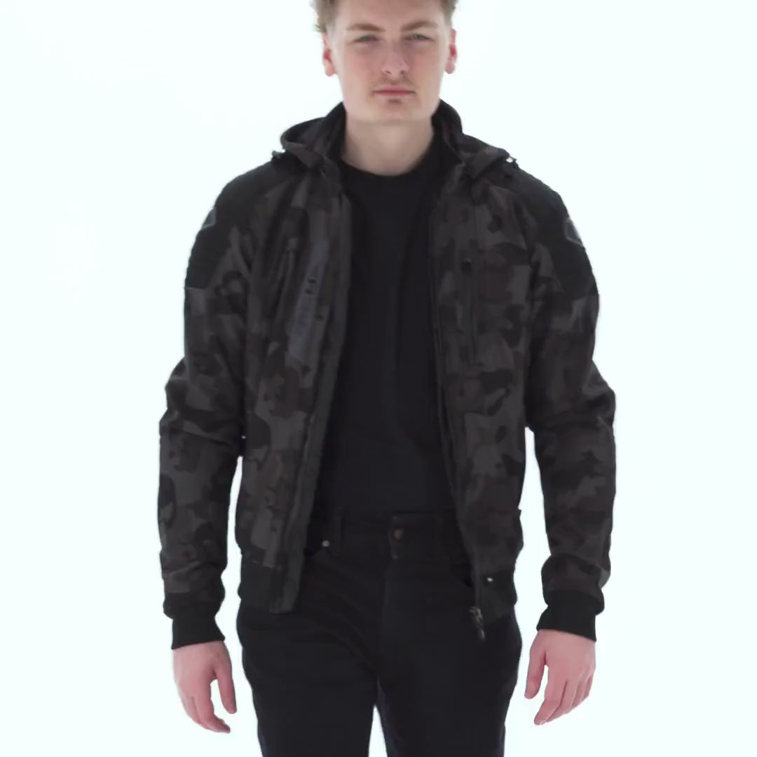 Richa Atomic Prime Jacket Black Camo | Video | Laguna Direct