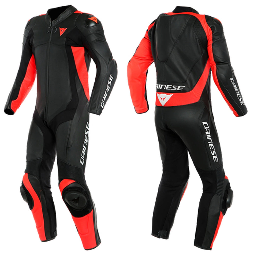 Dainese Assen Leather Suit Black Red Laguna Direct