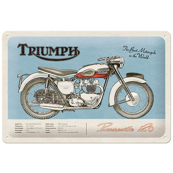 Triump Sign Triumph Bonneville Tin Sign | Laguna Direct